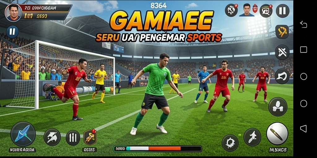 Tangkapan layar gameplay <strong>8364</strong> menampilkan aksi olahraga yang mendebarkan.