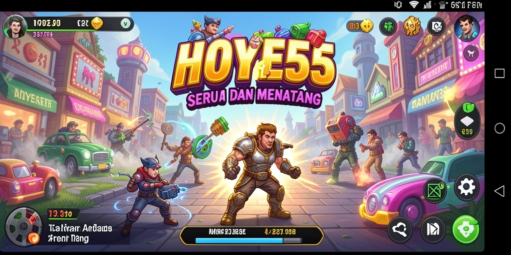 Tampilan menarik HOYE55 saat gameplay Arcade yang seru.