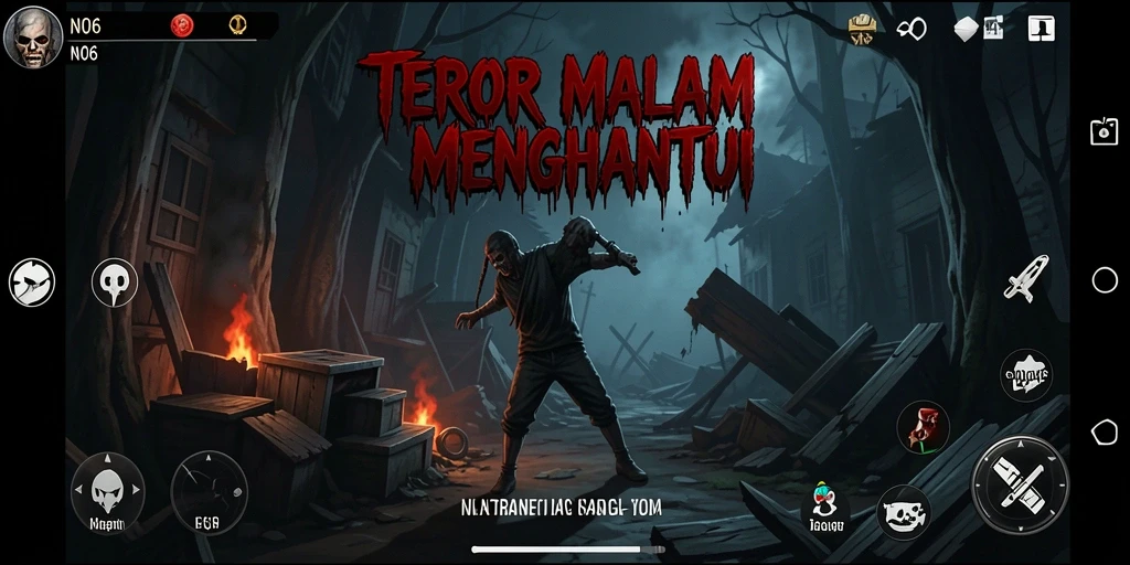 Tangkapan layar gameplay N06 menunjukkan momen menegangkan dalam suasana Horror.