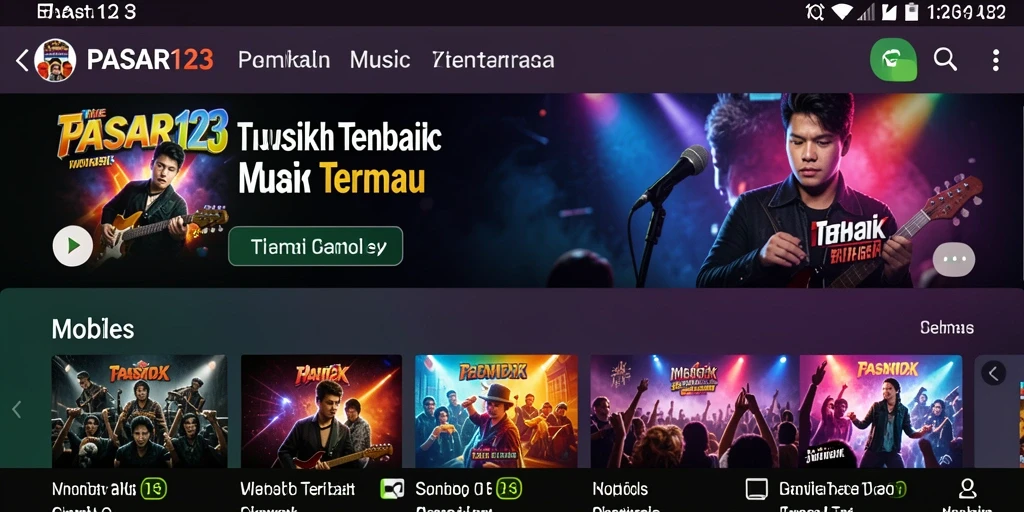 Tampilan gameplay PASAR123 yang menampilkan koleksi musik yang bagus.