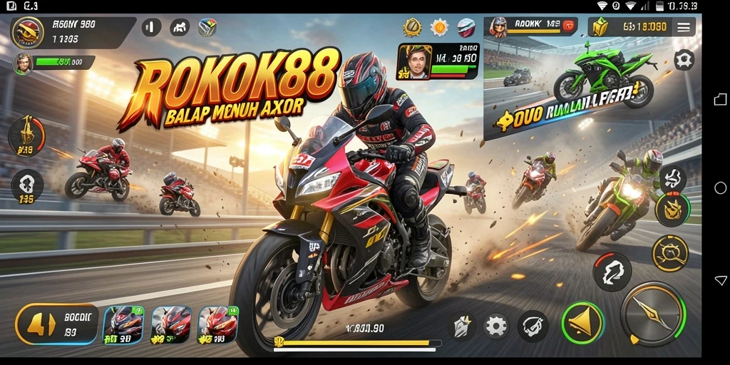 Gameplay seru balap motor dengan grafik memukau